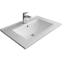 Alpenberger Gäste WC Waschbecken Keramik | Waschtisch Einbauwaschbecken | Aufsatzwaschbecken Waschplätze | Handwaschbecken mit Nano Bad