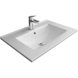 Alpenberger Gäste WC Waschbecken Keramik | Waschtisch Einbauwaschbecken | Aufsatzwaschbecken Waschplätze | Handwaschbecken mit Nano Bad