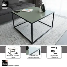Set One by Musterring Reno Olivgrün Glas 80 x 50 x 80 cm