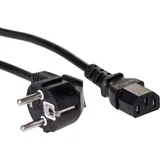 Akyga Strom Adapterkabel [1x Schutzkontakt-Stecker - 1x Kaltgeräte-Buchse C13] 1.50m Schwarz