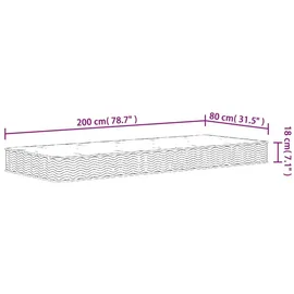 vidaXL Matratze Bonnell-Federkern Mittel 80x200 cm