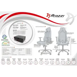 Arozzi Vernazza Soft Fabric Gaming Chair grau