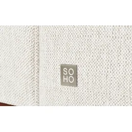 Soho Couch Webstoff 3-Sitzer Weiß