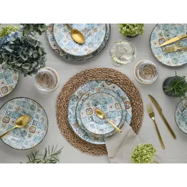 CreaTable Mosaik Tellerset 16-tlg. bunt