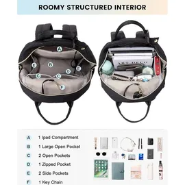 unibelin Kleiner Rucksack Schwarz