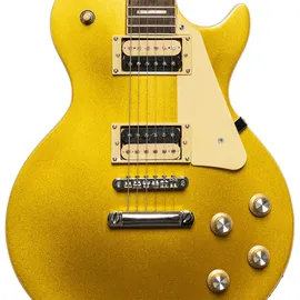 Stagg SEL-STD GOLD Standard Serie, E-Gitarre mit massivem Mahagonikorpus, gewölbte Decke