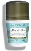 SANOFLORE Déodorant Mentha efficacité 48h certifié bio 50ml Rouleau 50 ml