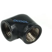 Alphacool HF L-Verbinder G1/4 IG auf G1/4 IG Deep Black, (17042) Computerkühlsystemteil/-zubehör Anpassung