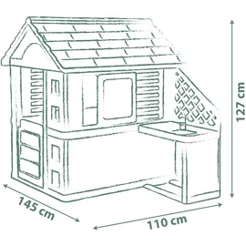 Smoby Spielhaus Pretty mit Küche 145 x 110 x 127 cm (7600810738)