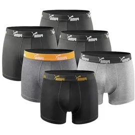 Puma Boxershorts 6er Pack Schwarz / Orange / Weiß / Mehrfarbig L