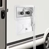 vinnyooc RV Dusche Wohnmobilduschen RV Außendusche Box Wohnmobile Wohnmobi Zubehör mit Heiß Kalt Schalter Duschkopf mit Schloss für Marine Wohnmobil Camper Caravan