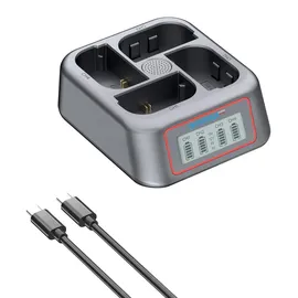 PATONA Platinum USB-C PD QC 4-fach Schnellladegerät für Canon LP-E6 Akkus