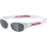 Alpina Flexxy Kids - Flexible und Bruchsichere Sonnenbrille Mit 100% UV-Schutz Für Kinder, white-dots gloss, One Size