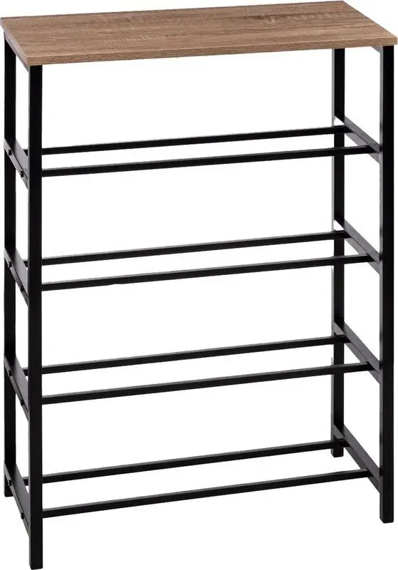 5five Konsolentisch zur Schuhaufbewahrung - Schwarz/Braun, 63 x 30 x 90 cm