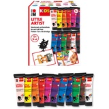 Marabu KiDS Little Artist, Künstlermal- und Bastelfarbe Set, 12 x 75 ml,