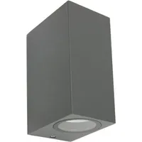 Licht-Erlebnisse Außenwandleuchte eckig Anthrazit IP44 Up Down KEPPLER Outdoor