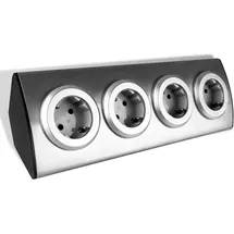 Orno Schuko-Steckdose 4-fach Silber 2 St.