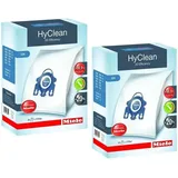 Set von 8 Staubbeuteln Hyclean 3D gn + 4 Filter für Miele Staubsauger