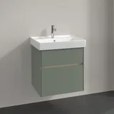 Villeroy & Boch Collaro Waschtischunterschrank C00800AF, 55,4x54,6x44,4cm, Waschbecken mittig, Soft Green,