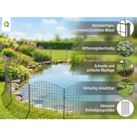 prestige home living outdoor Teichzaun Oberbogen 390 x 79 cm Anthrazit/Stahl