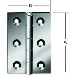 VORMANN Tür-Scharnier halbbreit B26xH30mm,gerollt verzinkt