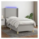 vidaXL Boxspringbett 100 x 200 cm Hellgrau