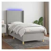 vidaXL Boxspringbett 100 x 200 cm Hellgrau