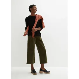 bonprix Cordhose Culotte dunkeloliv 44