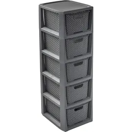 branq home essential Regal 29,5 x 24 x 80 cm 5-tlg. Anthrazit