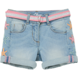 s.Oliver Junior Girls 2130048 Jeans Short mit Embroidery und Gürtel, blau