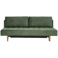 ebuy24 Schlafsofa Blain Cord Dark Green