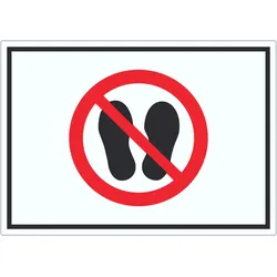 Betreten der Fläche verboten Symbol Aufkleber A4 (210x297mm)
