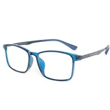 KoKoBin Ultraleichte Lesebrille Vollrandfassung aus TR90 Blaulichtfilter rechteckige Lesebrillen für Damen und Herren (Blau, 2) - S