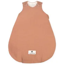Julius Zöllner Babyschlafsack gefüttert Musselin 2,5 TOG Gr. 62/68 | 100% Baumwollmusselin | Oeko-TEX Standard 100 | Dune