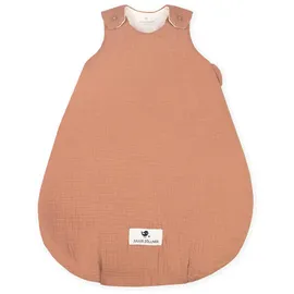 Julius Zöllner Babyschlafsack gefüttert Musselin 2,5 TOG Gr. 62/68 | 100% Baumwollmusselin | Oeko-TEX Standard 100 | Dune