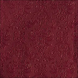 Ambiente 15 Servietten Papier 33x33cm 3-lagig - Einweg Papierservietten mit Ornamenten geprägt Hochzeit Dinner Gastronomie Party Hochzeitsservietten Bordeaux