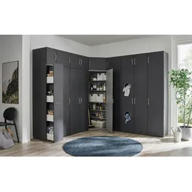 Sconto Xora Mehrzweckschrank Multiraumkonzept - grau ¦ Maße (cm): B: 70 H: 185 T: 40.0