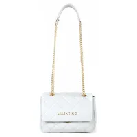 Valentino Ocarina Schultertasche Kunstleder Grau/Weiß