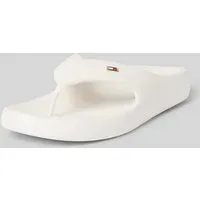 Vorgeformter Zehentrenner mit Logo-Detail, Weiss, 41/42