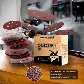 Crankbrothers DBO 180 Z Akku Exzenterschleifer 18 V 125 mm + Schleifpapier Set