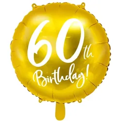 60. Geburtstag Folienballon gold