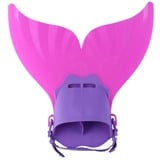 DEBAIJIA Mädchen Flipper Tauchen Meerjungfrauenflosse Jungen Schwimmflossen Meerjungfrau Flossen Training Monofin Kinder Schwimmen(C-(40*43CM)-F106-Rosa