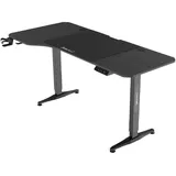 [pro.tec]® Höhenverstellbarer Tisch Oxnard elektrisch 160x75cm Schwarz