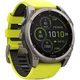 Garmin fenix 8 Solar 51 mm Graphit/Titanium Titan Silikon-Armband 26 mm