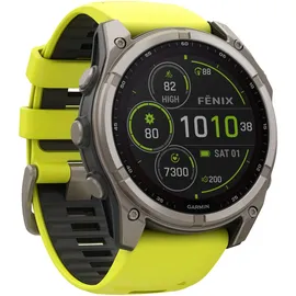 Garmin fenix 8 Solar 51 mm Graphit/Titanium Titan Silikon-Armband 26 mm