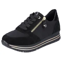 Remonte Damen D1316 Sneaker, schwarz, 39 EU