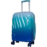 Warenhandel König Hartschalen Trolley Handgepäck mit tollem Farbdesign Sossmar Grau-Blau Gr. M