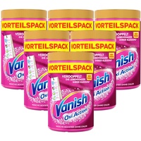 Vanish Oxi Action Pulver Pink – 6 x 1,65 kg – Fleckenentferner und Wäsche-Booster Pulver ohne Chlor – Für bunte Wäsche