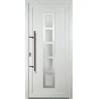 Meeth Aluminium-Haustür »Signum Alu«, satiniertes Glas, weiß, nach Innen öffnend, ohne Türgriff - weiss