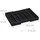 Relaxdays Besteckkasten Bambus ausziehbar 7 Fächer hbt 5,5 x 31,5 - 48,5 x 37 cm schwarz